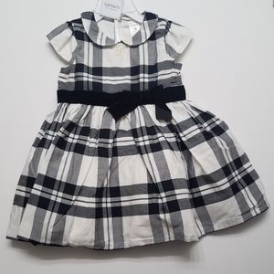 Carter's Black and White Plaid Dress